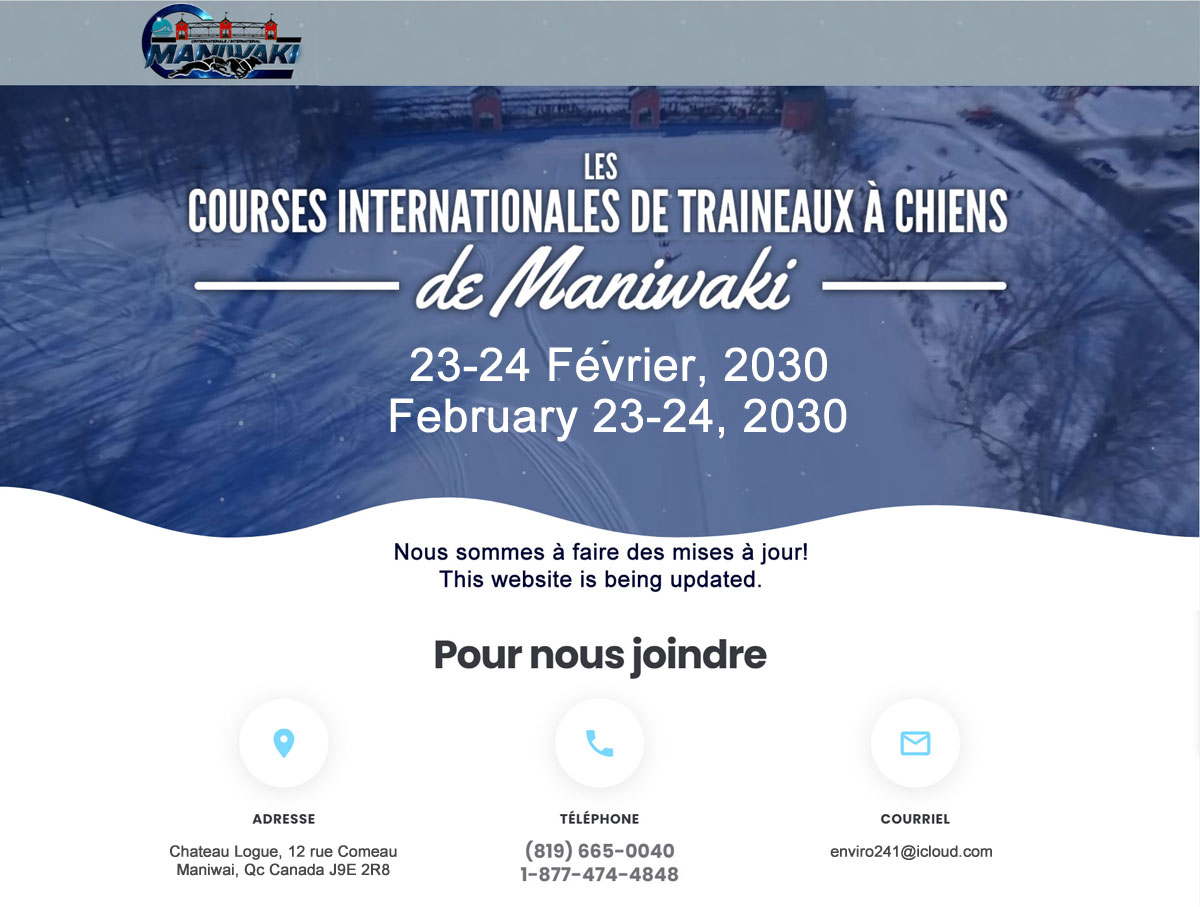 Courses Chiens Dogsled Maniwai
